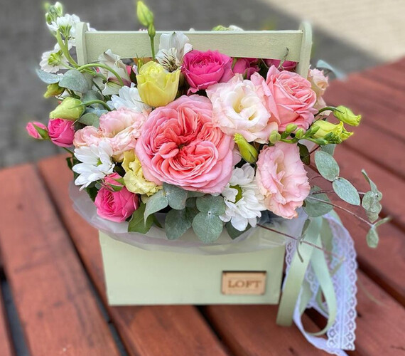 Ящик с цветами Улыбка