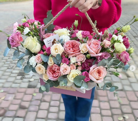 Ящик с цветами Яркие краски