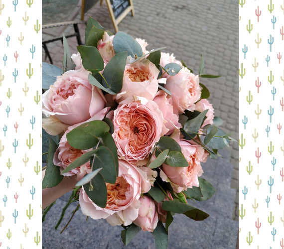 Свадебный букет Джульетта из пионовидной розы