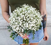 Свадебный букет из гипсофилы